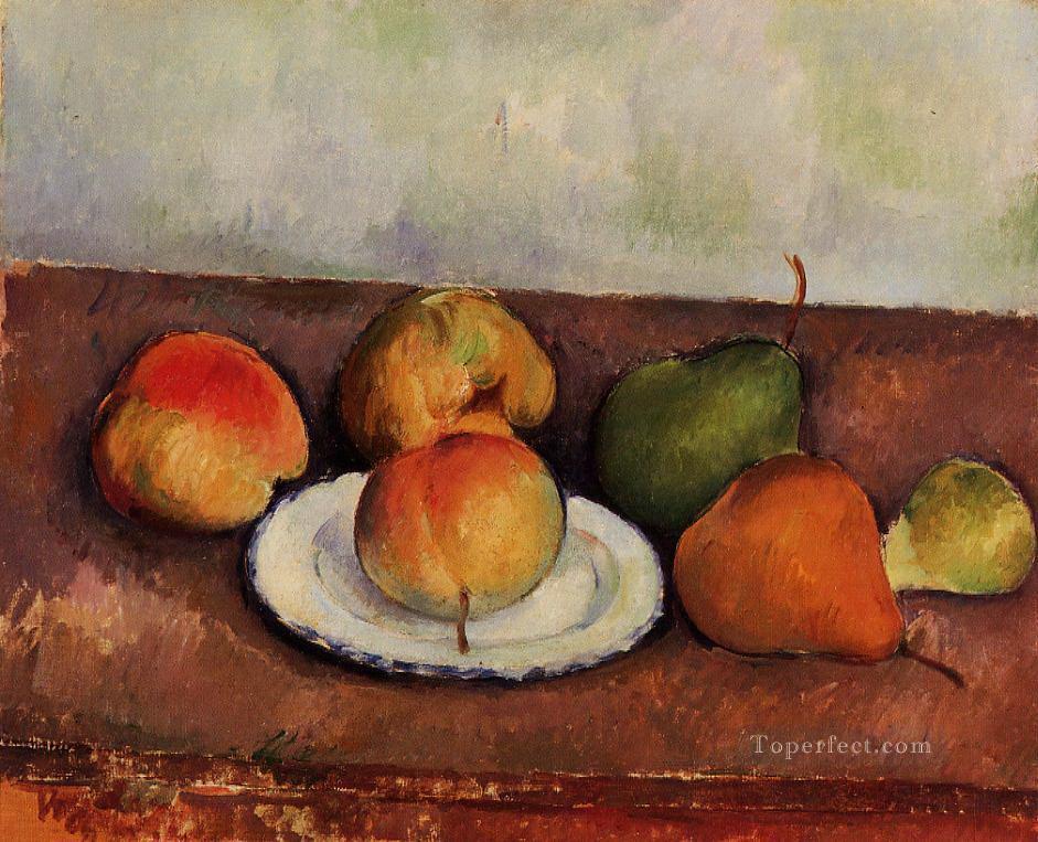 静物画の皿と果物 2 ポール・セザンヌ油絵